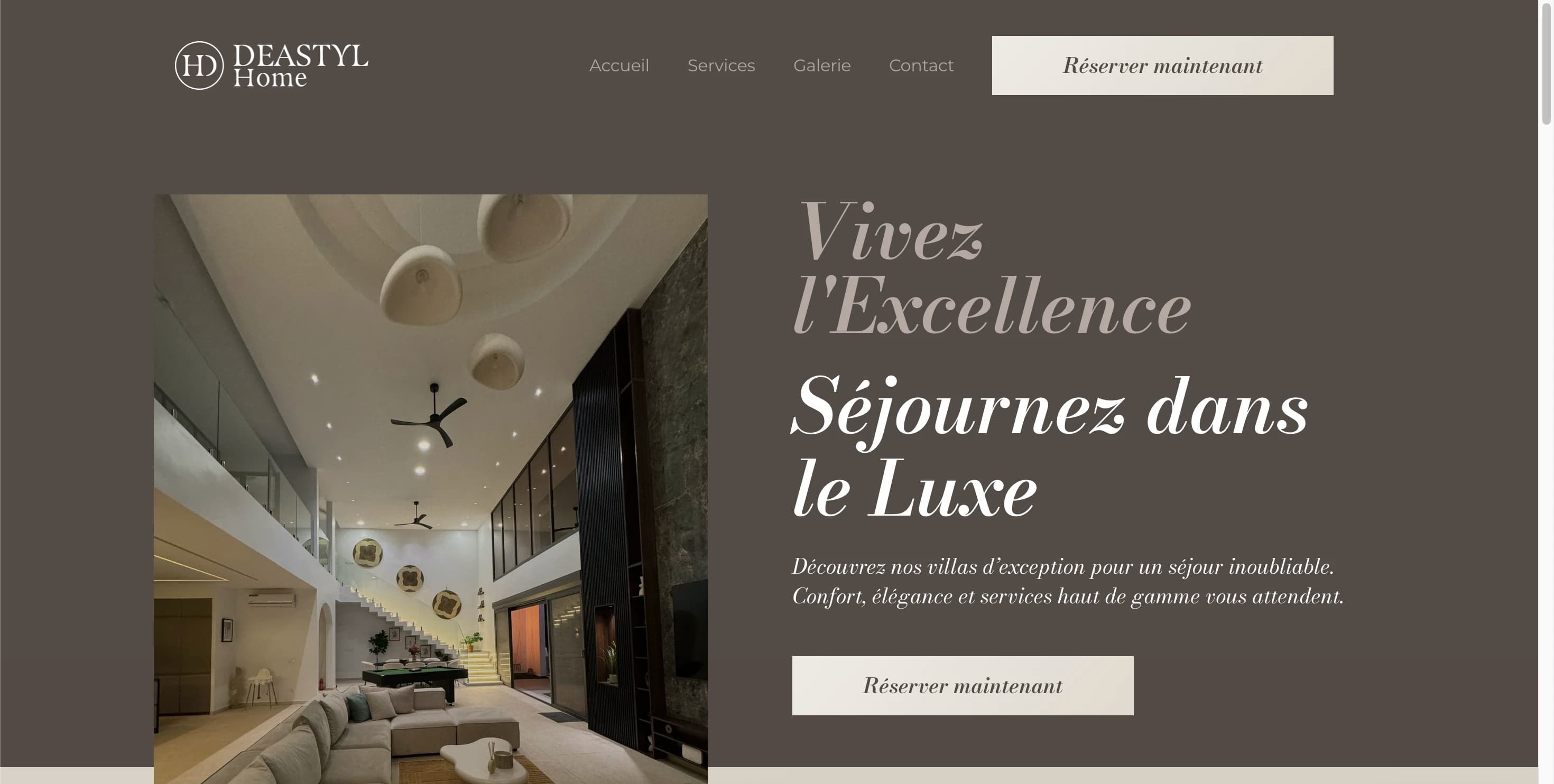 Deastyl Home Villa hero