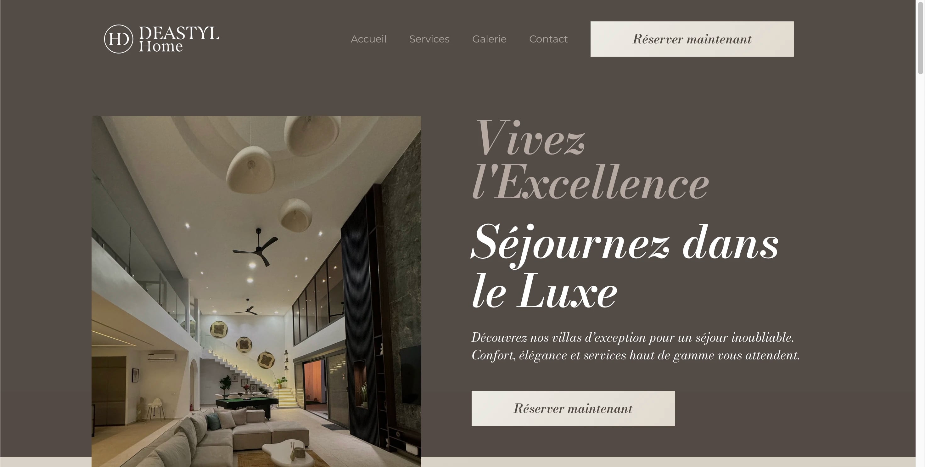 Deastyl Home Villa hero